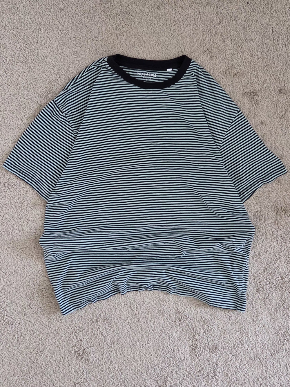 Pacsun Striped Black & White Crewneck Tee Men's L